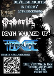 Riff Riot gig 27th Dec 2025 Victoria Inn Derby